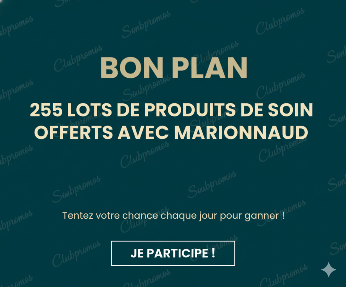 Jeu concours e-calendrier Marionnaud 2025 avec 255 lots de parfums, soins et produits de beauté à gagner gratuitement