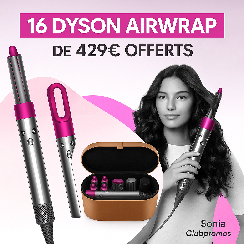  Jeu concours pour gagner un Dyson Airwrap d'une valeur de 429€ sur La Belle Adresse, concours sans obligation d’achat.