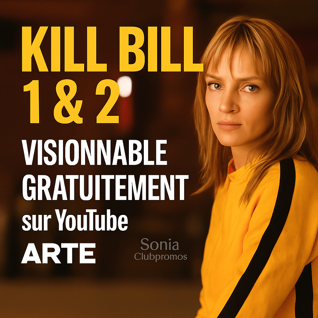 Kill Bill 1 et 2 – Films cultes de Tarantino disponibles gratuitement en streaming sur arte.tv et YouTube en VO ou VF jusqu’au 21 septembre 2025.
