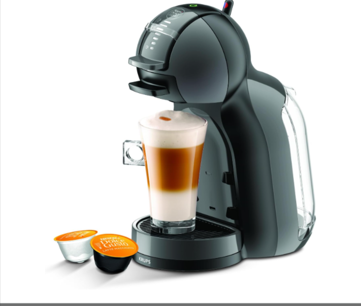 Machine à café Krups Dolce Gusto Mini Me KP123810, compacte 0,8 L, 15 bars, arrêt automatique, multi-boissons chaudes et froides.