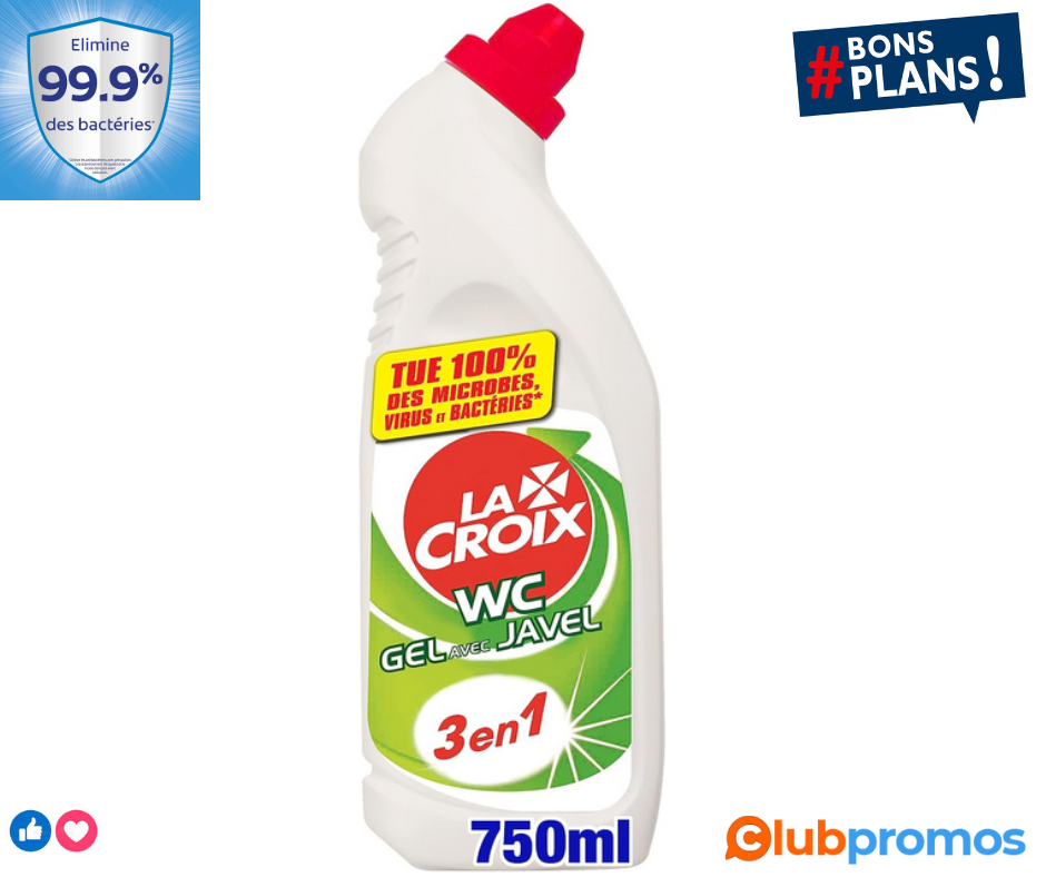 LA CROIX - Nettoyant Gel WC Avec Javel - Action 3 en 1 - Désinfectant-Compatible Fosse Septiqu...png