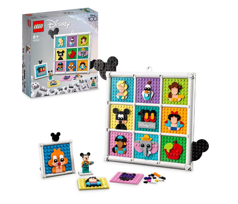  Set LEGO Disney 100 ans 43221 avec mosaïques murales, minifigurine Mickey, 72 motifs, cadre d’exposition – promotion à prix réduit