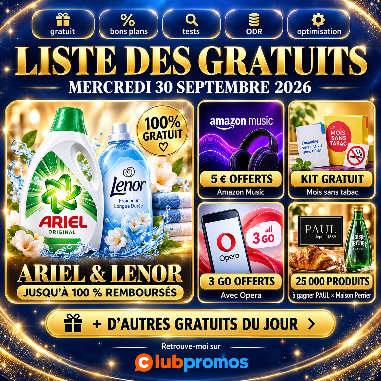 liste-gratuits-mercredi-30-septembre-2026-clubpromo.png