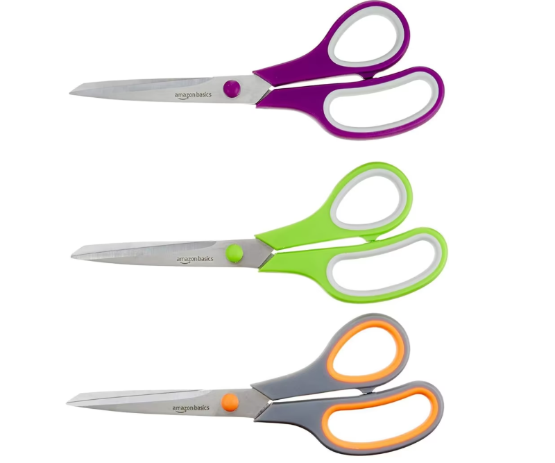 Lot de 3 Ciseaux de Bureau Multifonctions en Acier Inoxydable Amazon Basics.png