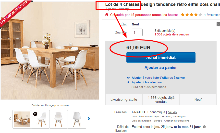 Lot de 4 chaises design tendance rétro eiffel bois chaise de salle à manger   eBay.png