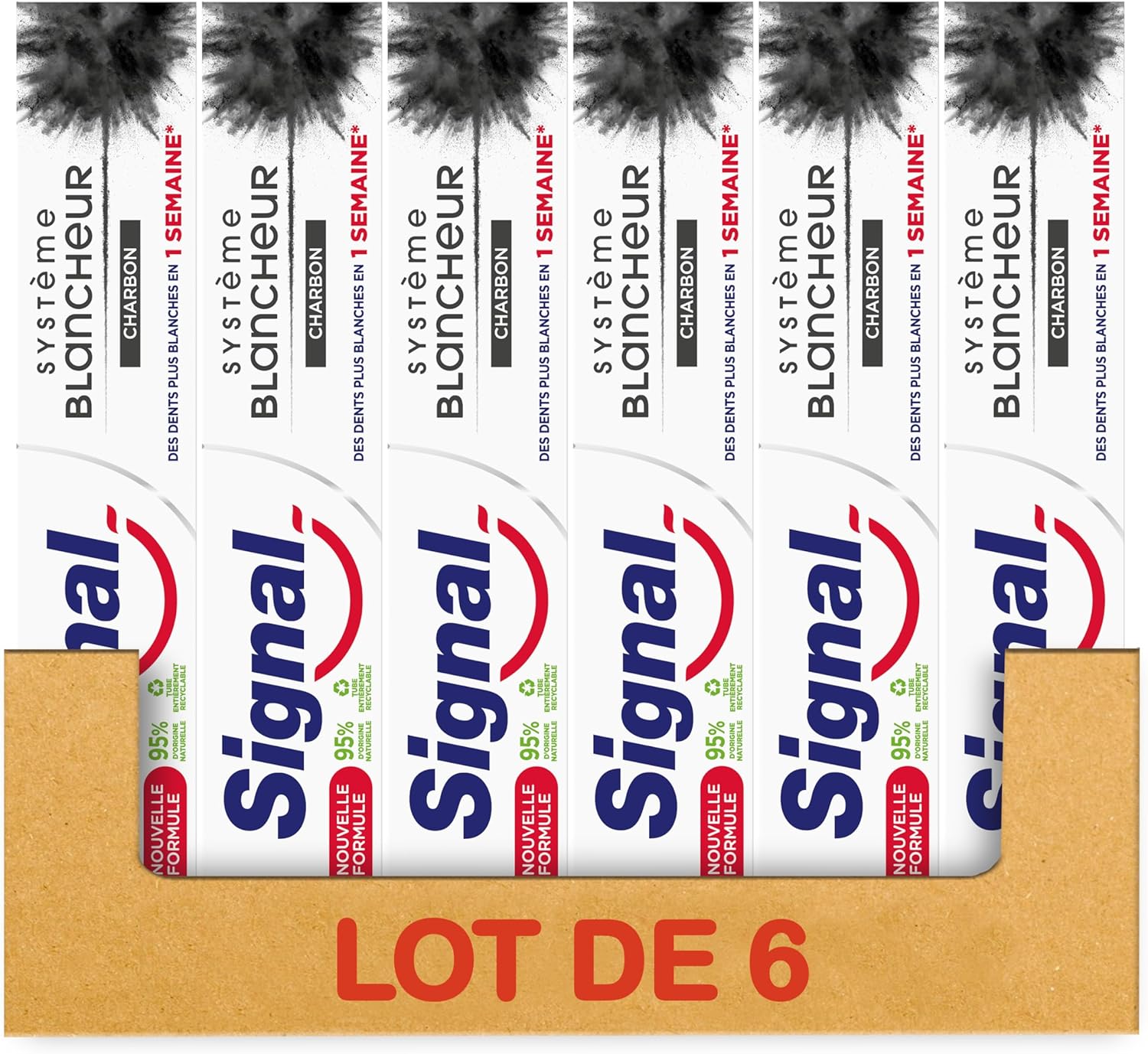 Lot de 6 tubes Signal Système Blancheur Charbon Actif à 8,55€ sur Amazon.jpg