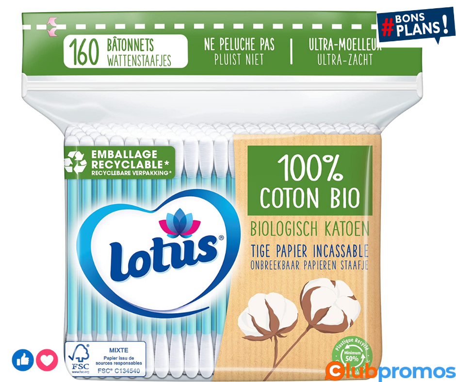 Lotus Coton-Tiges en Papier et Coton Bio - Sachet 160 Bâtonnets .png