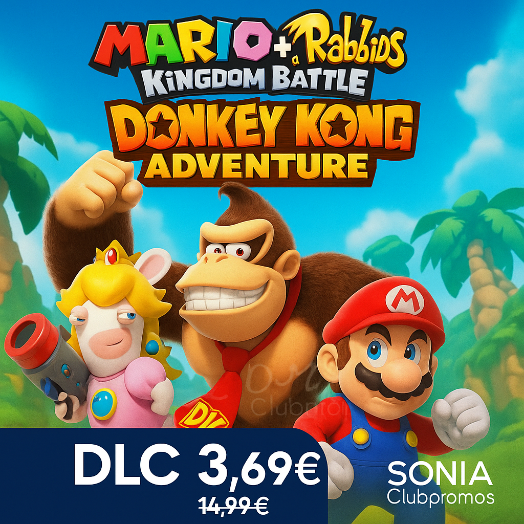 DLC Mario + The Lapins Crétins Kingdom Battle Donkey Kong Adventure à 3,69€ sur Nintendo Switch - Offre limitée