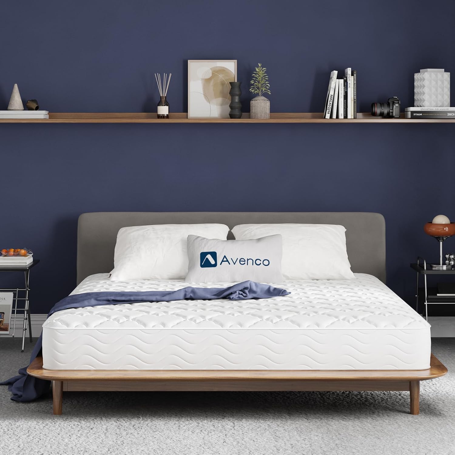 Matelas à ressorts ensachés Avenco 140x190 avec mousse de confort respirante, indépendance de couchage, soutien ergonomique et matériaux certifiés sans substances nocives.