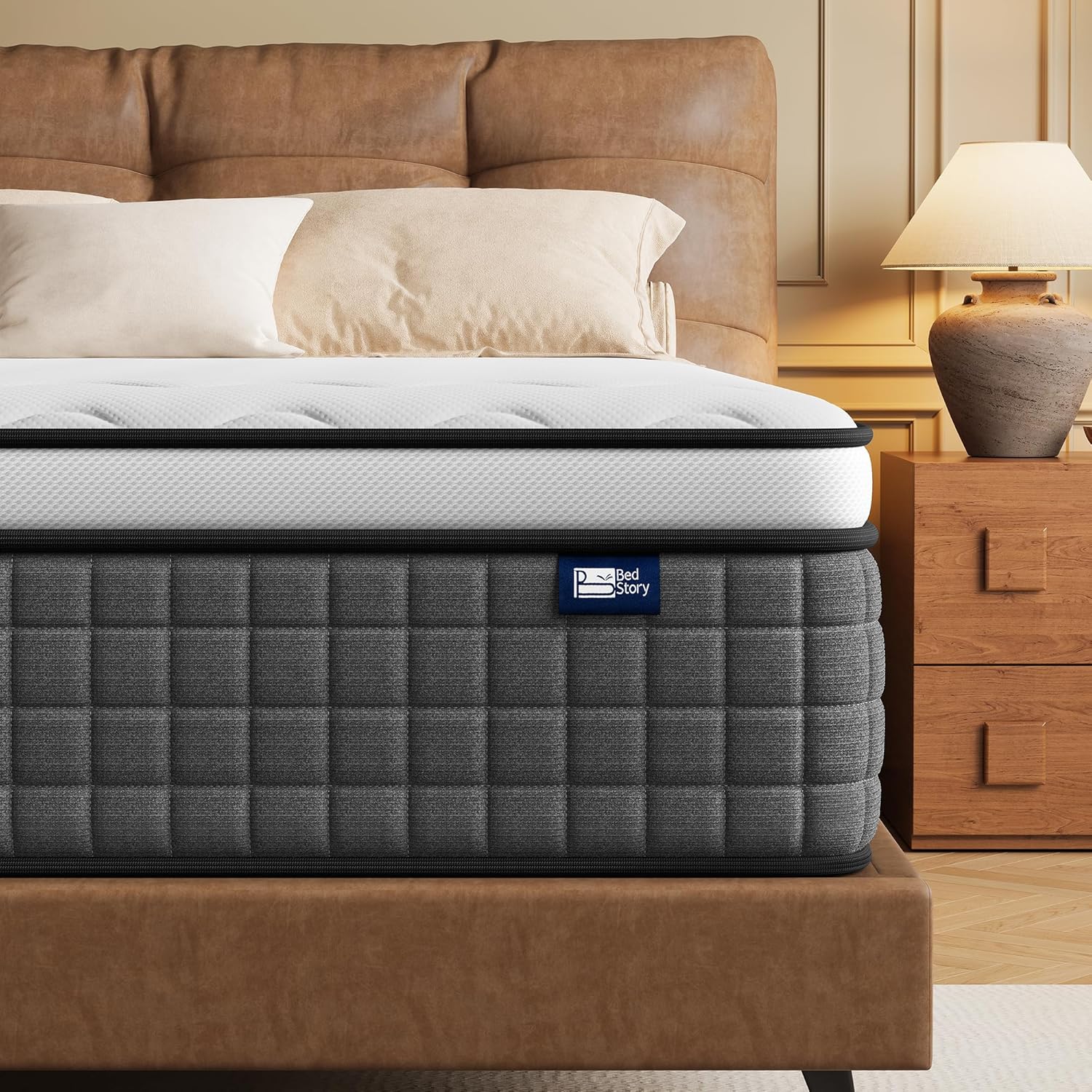 Matelas BedStory 140x190 cm de 30 cm avec ressorts ensachés et confort ferme à 179,99 € sur Amazon.