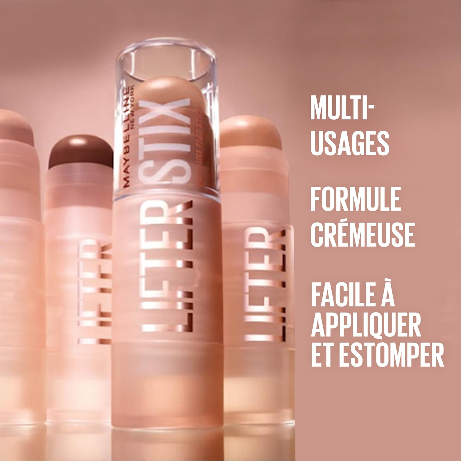 Fond de teint stick Maybelline Lifter Stix multi-usages – unifie, corrige, illumine et sculpte le teint – 8,95€ sur Amazon