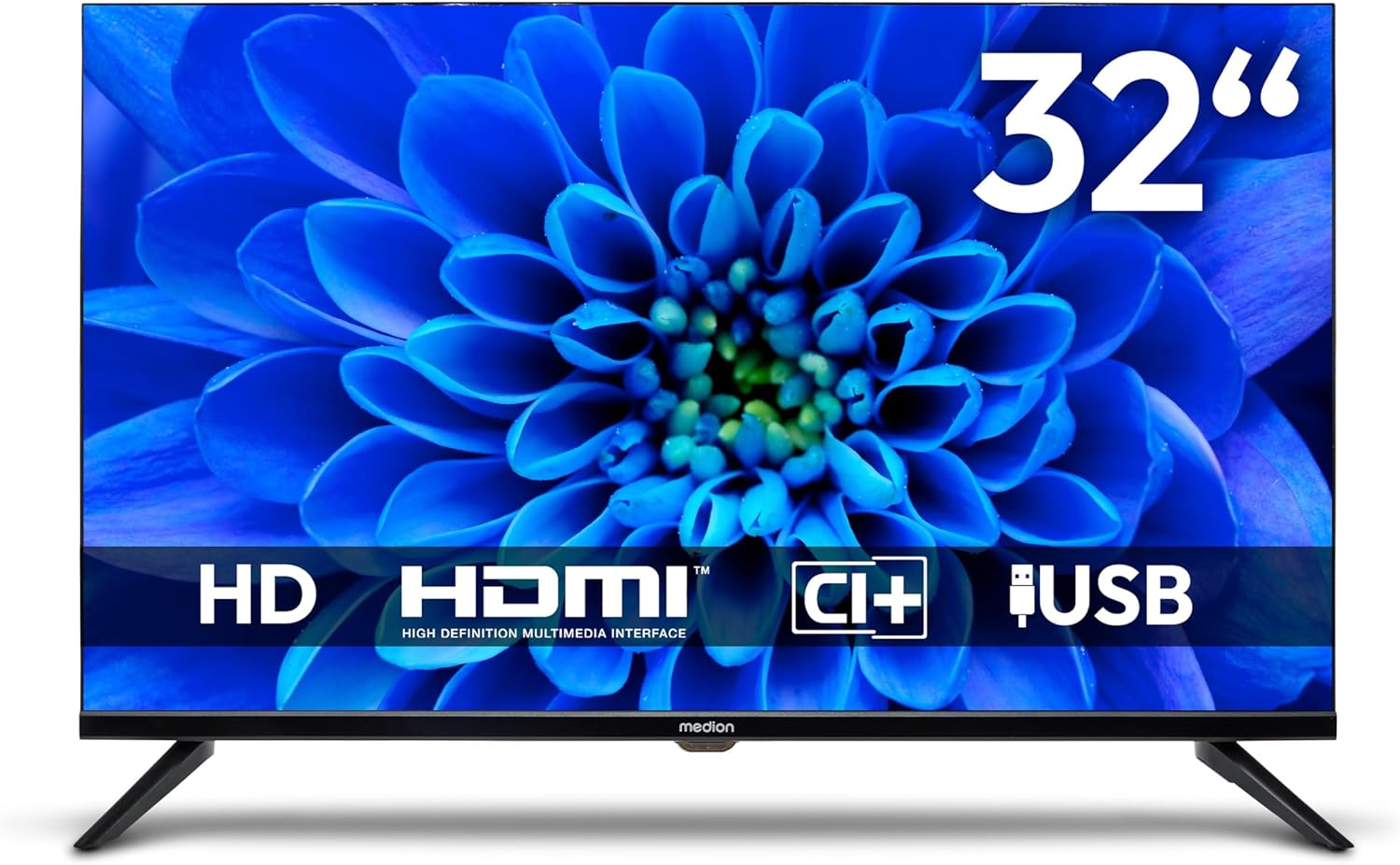 TV MEDION 32 pouces HD – Triple Tuner DVB-T2/DVB-C/DVB-S2, ports HDMI et USB, Mediaplayer intégré, CI+, idéal pour salon, chambre ou bureau – bon plan Amazon avec coupon