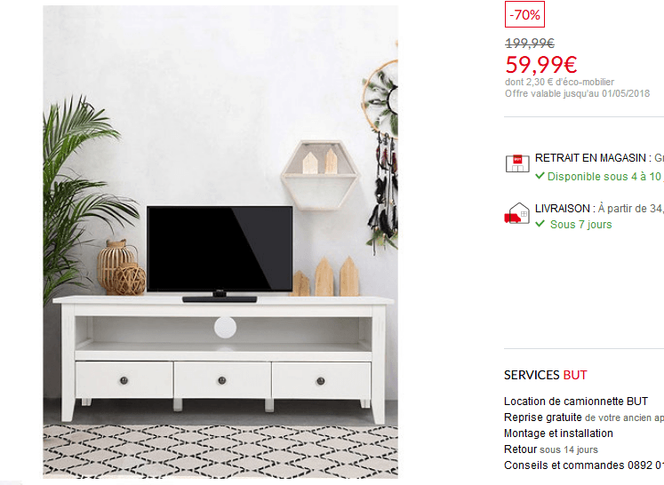 Meuble TV ANGELINE Blanc   Meubles Tv BUT.png