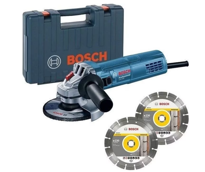 Meuleuse d'angle BOSCH PROFESSIONAL GWS 880 - 880 W - 125 mm, idéale pour béton et métal avec grande puissance et précision.