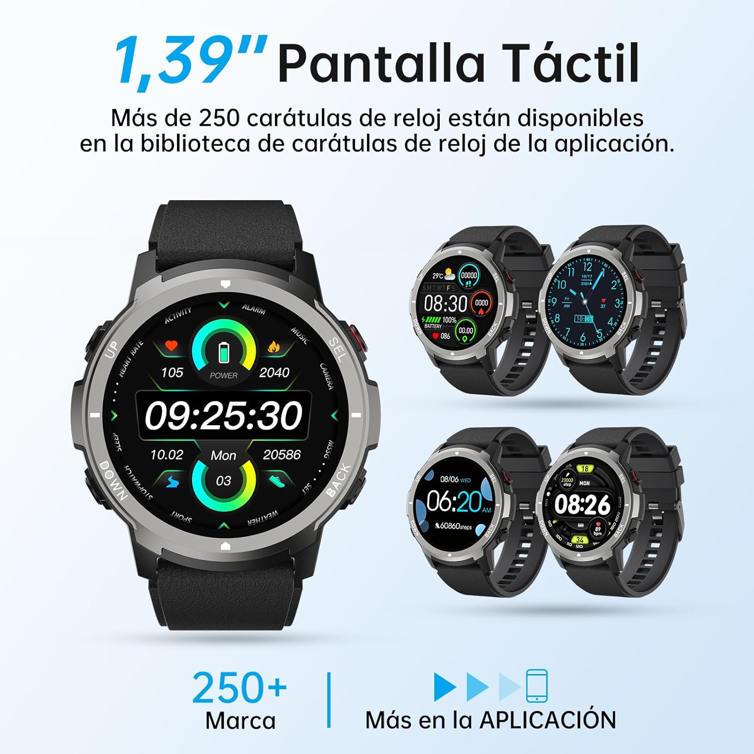 Montre connectée homme femme 1,39 LCD IP68 avec appels, suivi santé, 113 modes sport – promo Amazon 10,49€ au lieu de 20,99€.