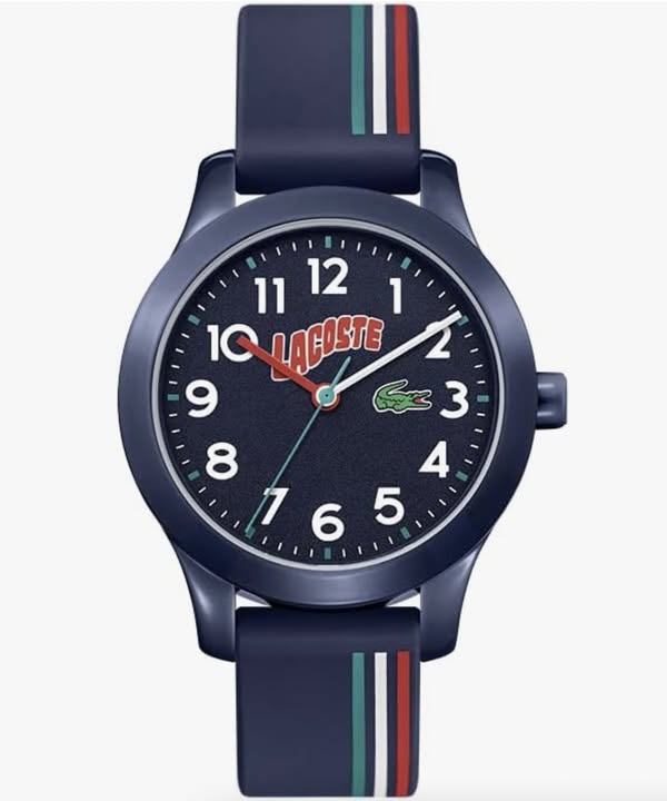: Montre enfant Lacoste 2030028 – cadran bleu – bracelet silicone – étanche 5 ATM – design sportif – quartz – bon plan Amazon