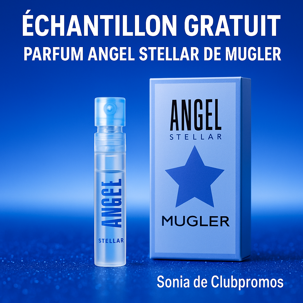 Visuel de l'échantillon gratuit du parfum Mugler Angel Stellar – Offre de test à domicile
