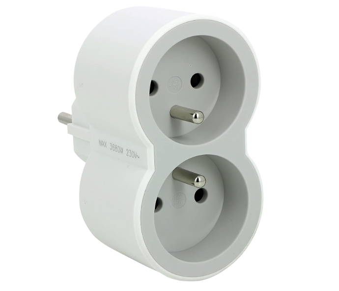 Multiprise Legrand Biplite – 2 prises avec terre, sécurité enfant, design compact