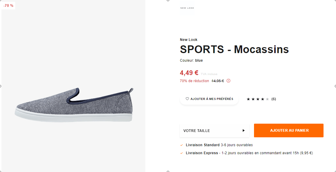 New Look SPORTS   Mocassins   blue   ZALANDO FR.png