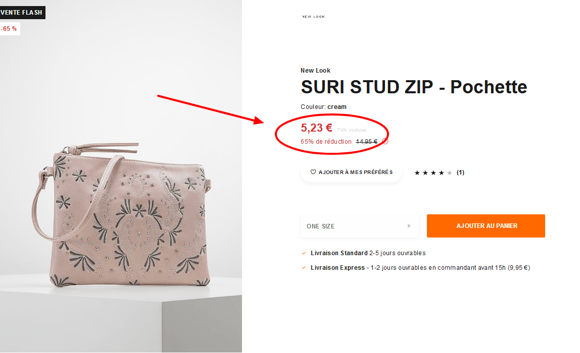 New Look SURI STUD ZIP   Pochette   cream   ZALANDO.FR(1).png