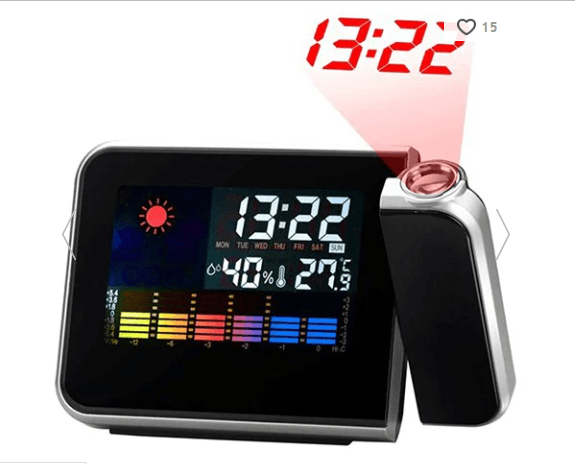 Noir Projection Led Color Screen Weather Forecast Electronic Alarm Clock   Rosegal com.png