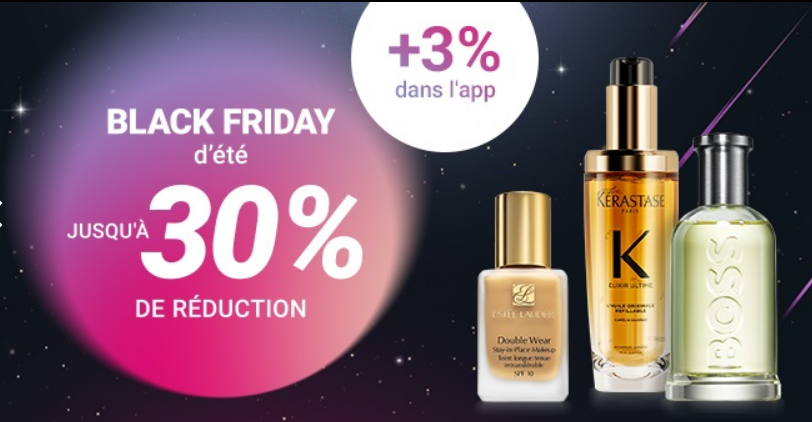 Black Friday d'été Notino 2025 : jusqu'à -30% sur parfums, soins visage, maquillage, coffrets et plus – Offre exceptionnelle avec code summer et summerapp