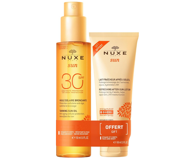 Nuxe Sun Huile Solaire Bronzante Visage et Corps SPF30 150 ml  Lait Fraîcheur Après-Soleil Vis...png