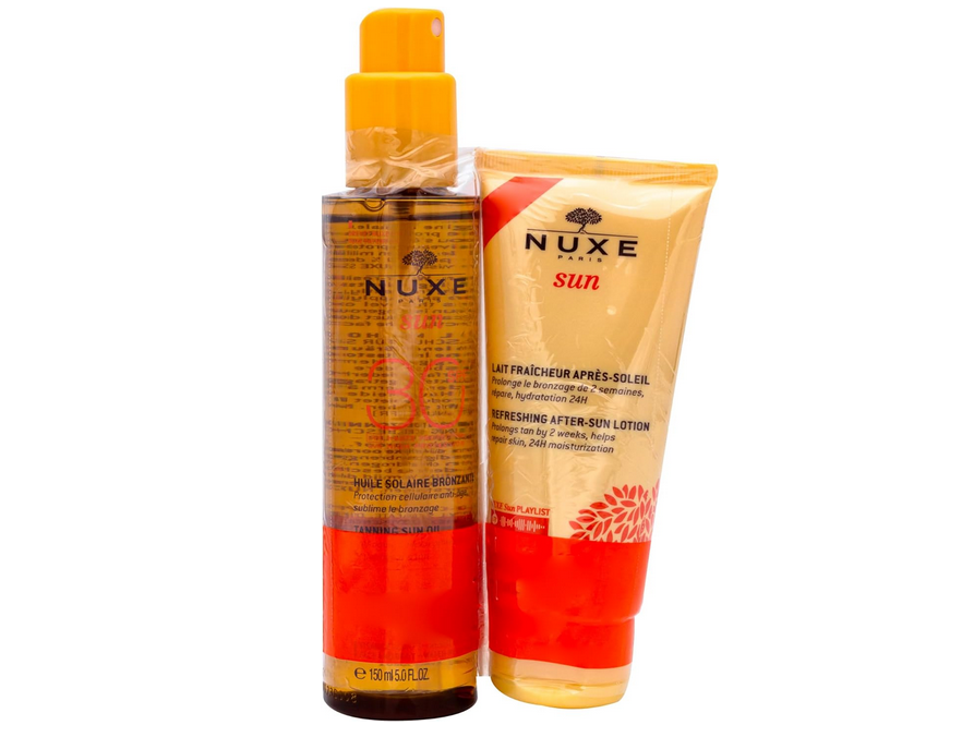 Nuxe Sun Huile Solaire Bronzante Visage et Corps SPF50 150 ml  Lait Fraîcheur Après-Soleil Vis...png