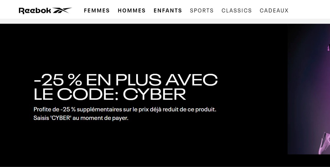 Offres Cyber 2019 pour homme   Jusqu à -65    Reebok FR.jpg