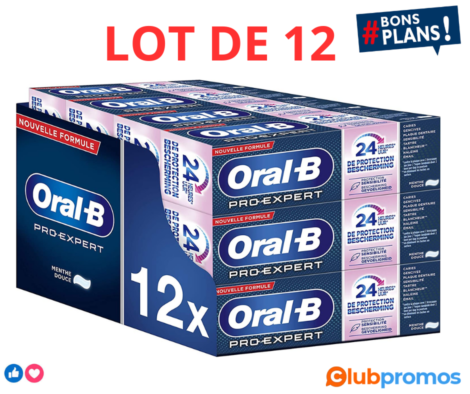Oral-B Dentifrice Pro-Expert Protection Professionnelle, Dents Sensibles, Protège contre la Pl...png