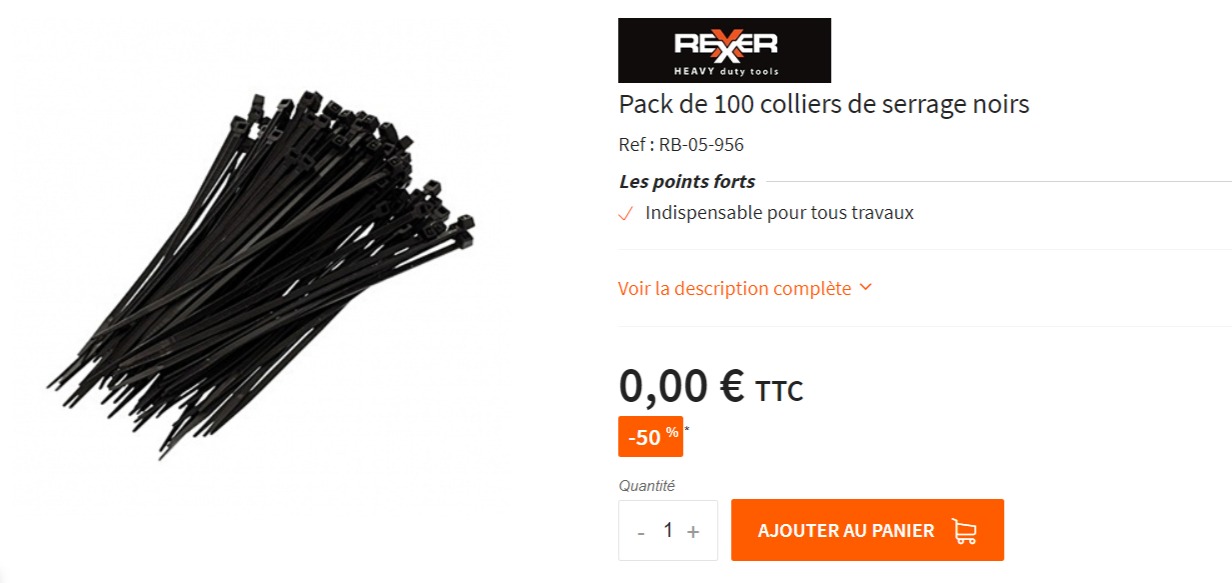 Pack de 100 colliers de serrage noirs - Brico Privé.jpg