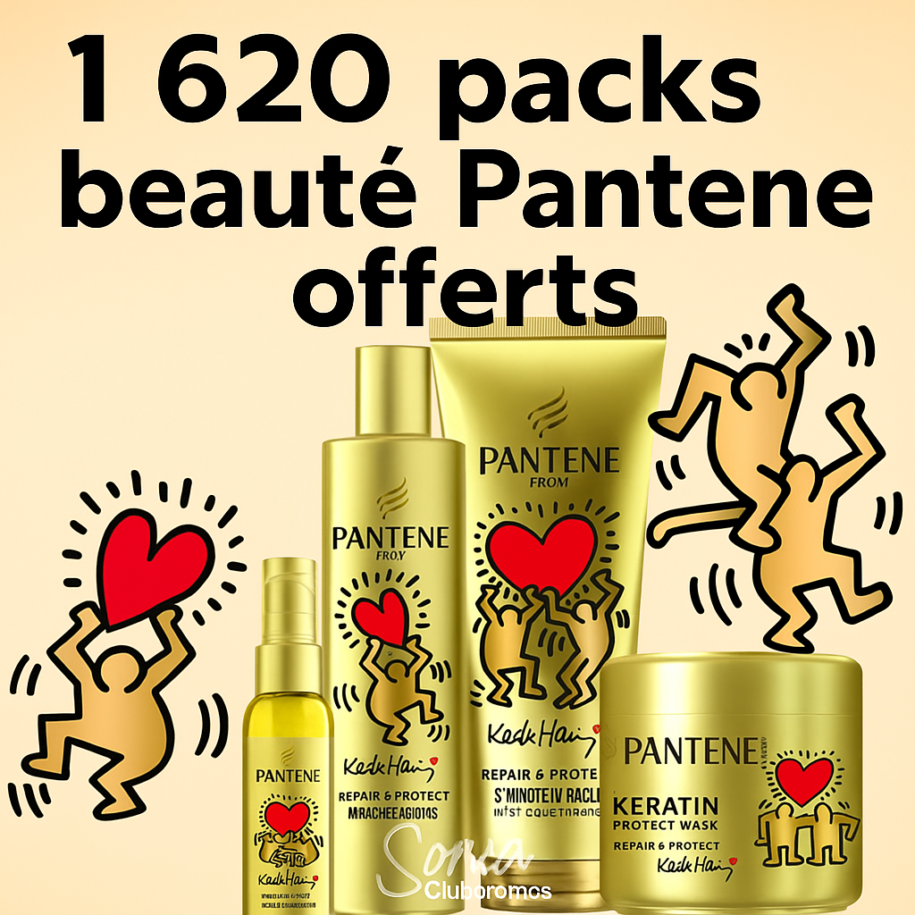 Bon plan : 1 620 packs Pantene gratuits à tester – gamme en édition limitée avec Keith Haring – shampooing, masque et huile capillaire à recevoir chez soi grâce à trnd