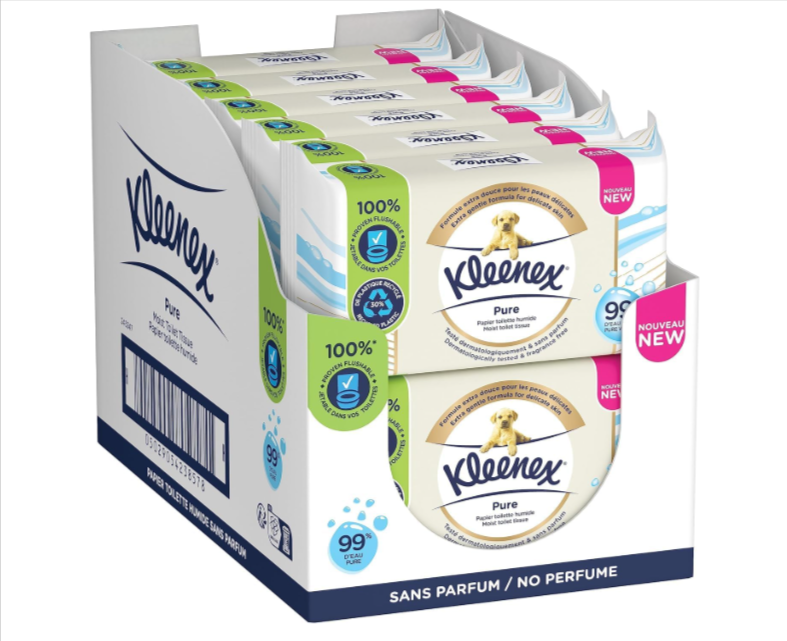 Papier toilette humide KLEENEX – Lot de 12 paquets de 38 feuilles.png
