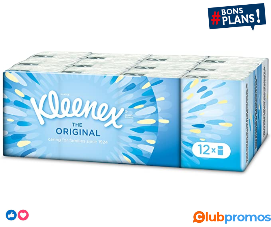 paquet de 12 mouchoirs kleenex the original .png