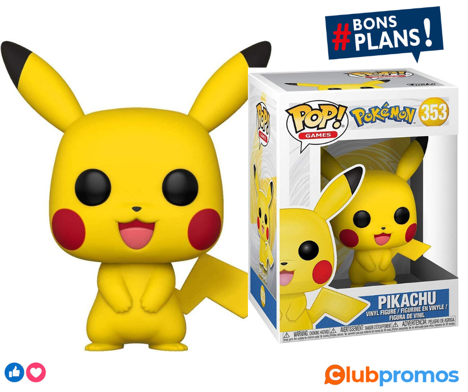 Passez la souris sur l'image pour zoomer Funko 31528 Pop Games Pokemon S1- Pikachu .png