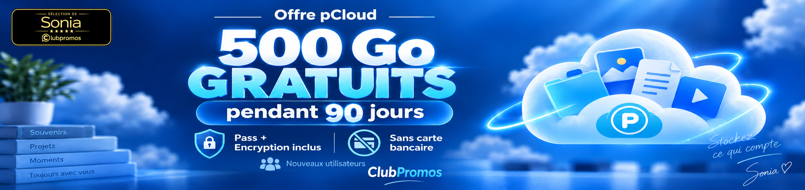 pCloud offre 500 Go de stockage, Pass Premium et Encryption gratuitement pendant 90 jours