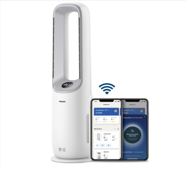  Purificateur et ventilateur Philips Air Performer 2-en-1, élimine 99,97% des allergènes, rafraîchissement silencieux, application connectée Air+ – Bon plan Amazon avril 2025