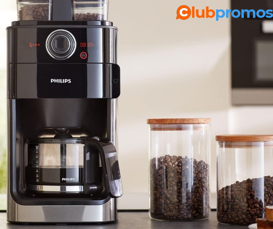 Philips Cafetière Filtre avec Broyeur à Grains - Verseuse en Verre de 1.2 L, Jusqu'à 12 Tasses...png