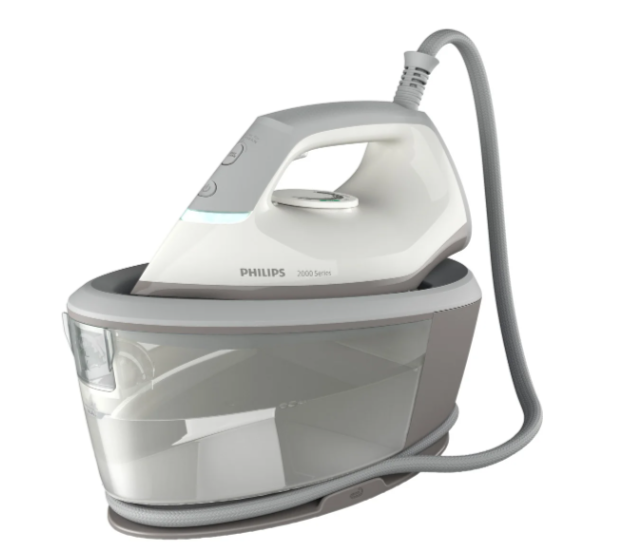 Centrale vapeur Philips Série 2000 PSG2000/80 – 6 bars, 110 g/min, boost 300 g, 2400 W, réservoir 1,4 L, semelle céramique, arrêt auto, vapeur verticale – Promo Lidl 79,99 €.