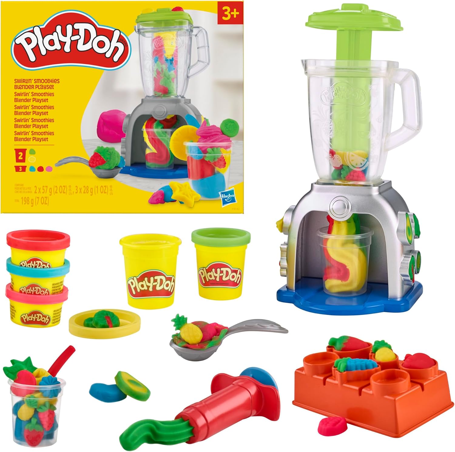 Coffret Play-Doh Smoothies Tourbillon avec 20 accessoires et 8 pots – Idée cadeau enfant pas cher sur Amazon