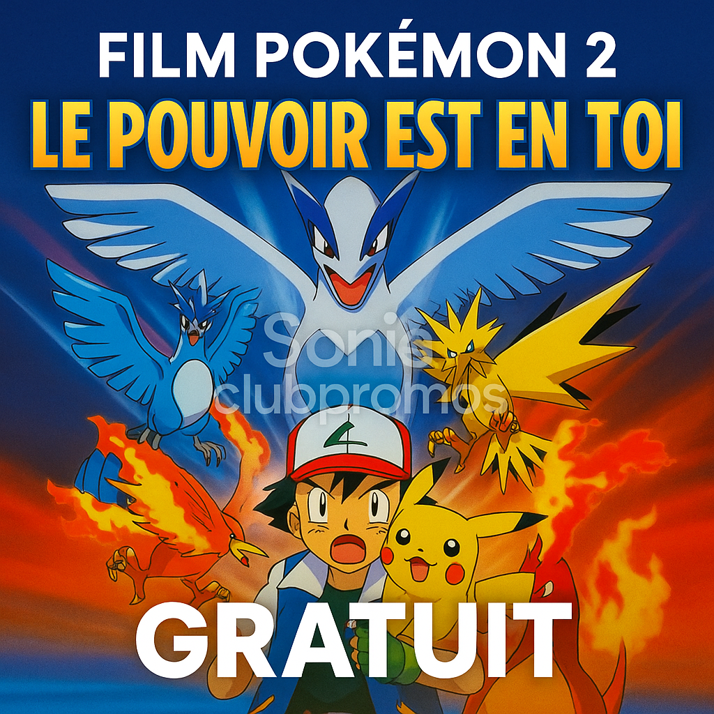  Affiche du film Pokémon 2 – Le pouvoir est en toi – Film gratuit sur YouTube, avec Lugia et les oiseaux légendaires