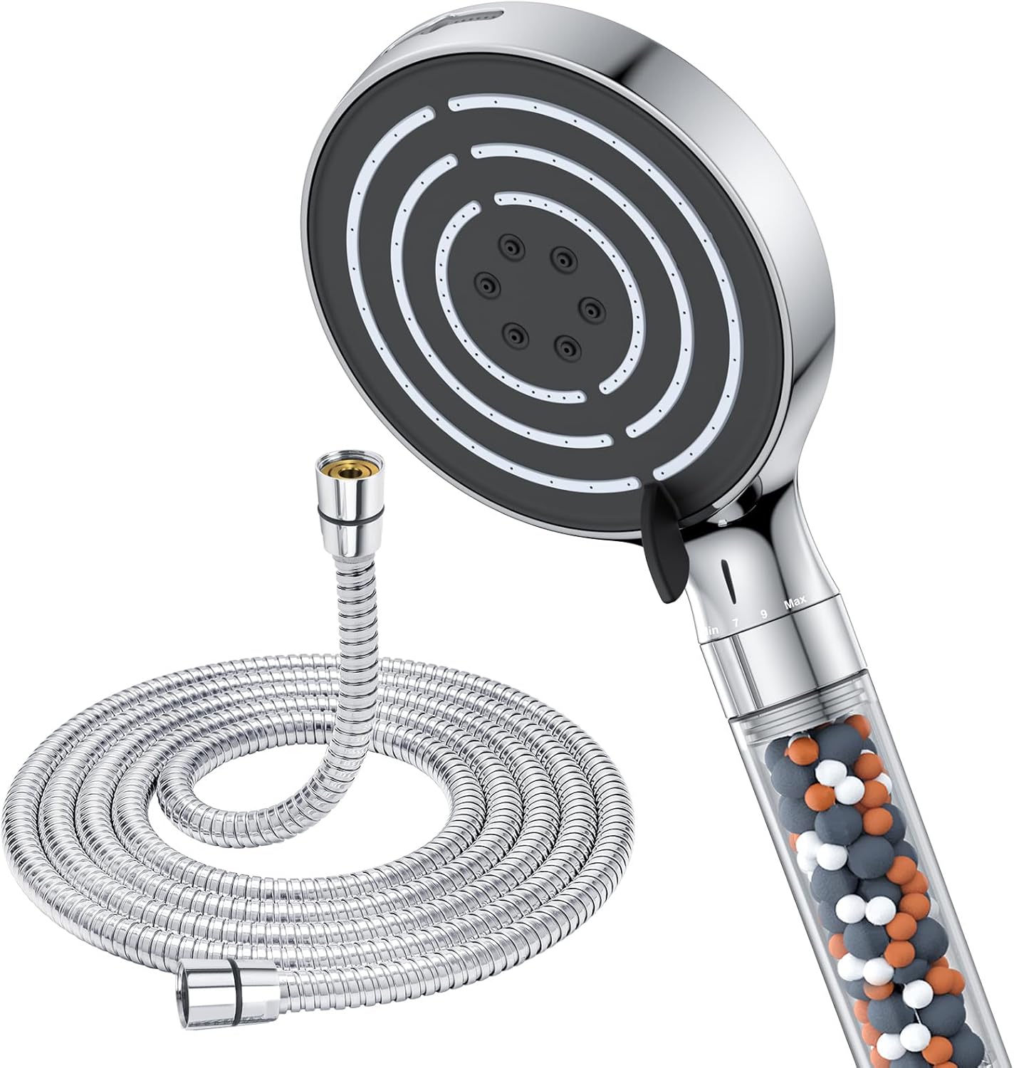  Pomme de douche SREWOHS avec tuyau de 1.8 m, 6 modes de jets, filtration anticalcaire.