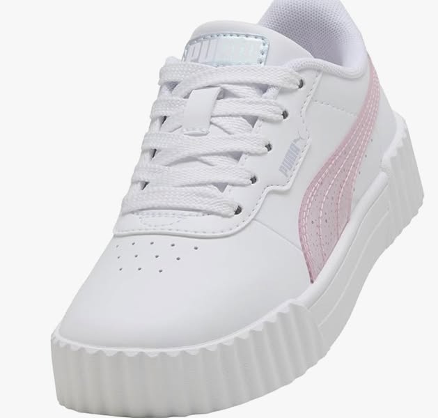  Baskets PUMA Carina 3.0 Blurry Dreams PS – Fille – modèle blanc et rose mauve – confort optimal – semelle synthétique – fermeture à lacets – pour enfants – bon plan Amazon