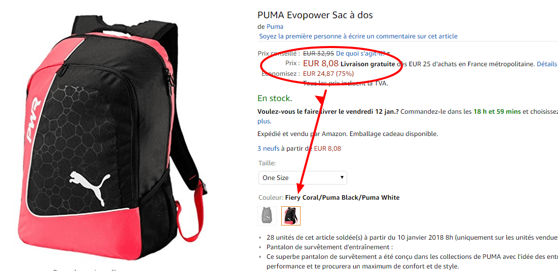 PUMA Evopower Sac à dos  Amazon fr  Sports et Loisirs.png