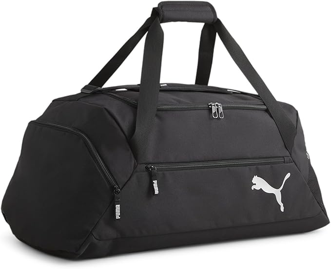 Sac de sport PUMA teamGOAL Teambag M CE – 58L – Noir et argent – Unisexe – Grand compartiment – Bandoulière réglable – 17,98€ au lieu de 44,95€