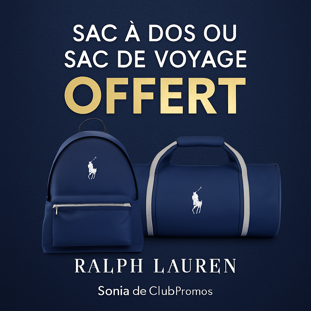 Notino propose une offre exceptionnelle pour les amateurs de beauté et de luxe : pour tout achat de 80€ ou plus, vous pouvez recevoir un sac de voyage ou un sac à dos Ralph Lauren. Cette promotion allie élégance et praticité, vous permettant de faire vos achats tout en bénéficiant d'un accessoire de mode de qualité. Que vous soyez en déplacement ou que vous souhaitiez simplement ajouter une touche de style à votre quotidien, ce cadeau est idéal. N'hésitez pas à explorer leur sélection de produits de beauté haut de gamme et à profiter de cette offre limitée pour obtenir ce magnifique sac. C'est le moment parfait pour se faire plaisir tout en bénéficiant d'un bonus en cadeau !
