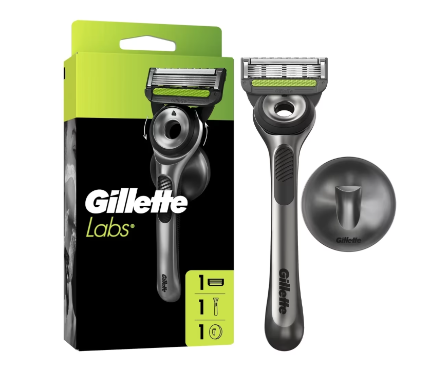  Rasoir homme GilletteLabs avec barre exfoliante et support mural magnétique, bon plan Carrefour avec crédit fidélité, prix final réduit à 5,67€.