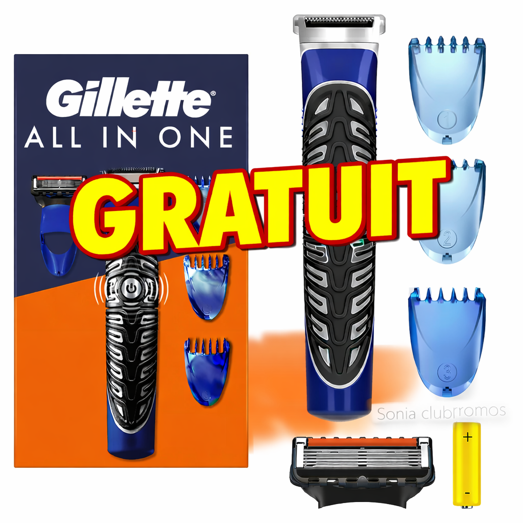  Rasoir Tondeuse Gillette All-in-one 4-en-1 avec 23,03€ sur la Carte de Fidélité Carrefour et bon d'achat de 10€.