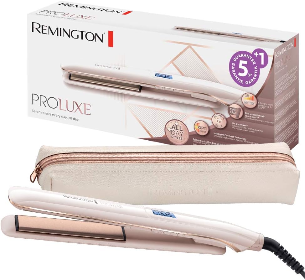  Lisseur Remington PROluxe S9100 – Technologie Opti Heat, Céramique Glide, promotion Amazon