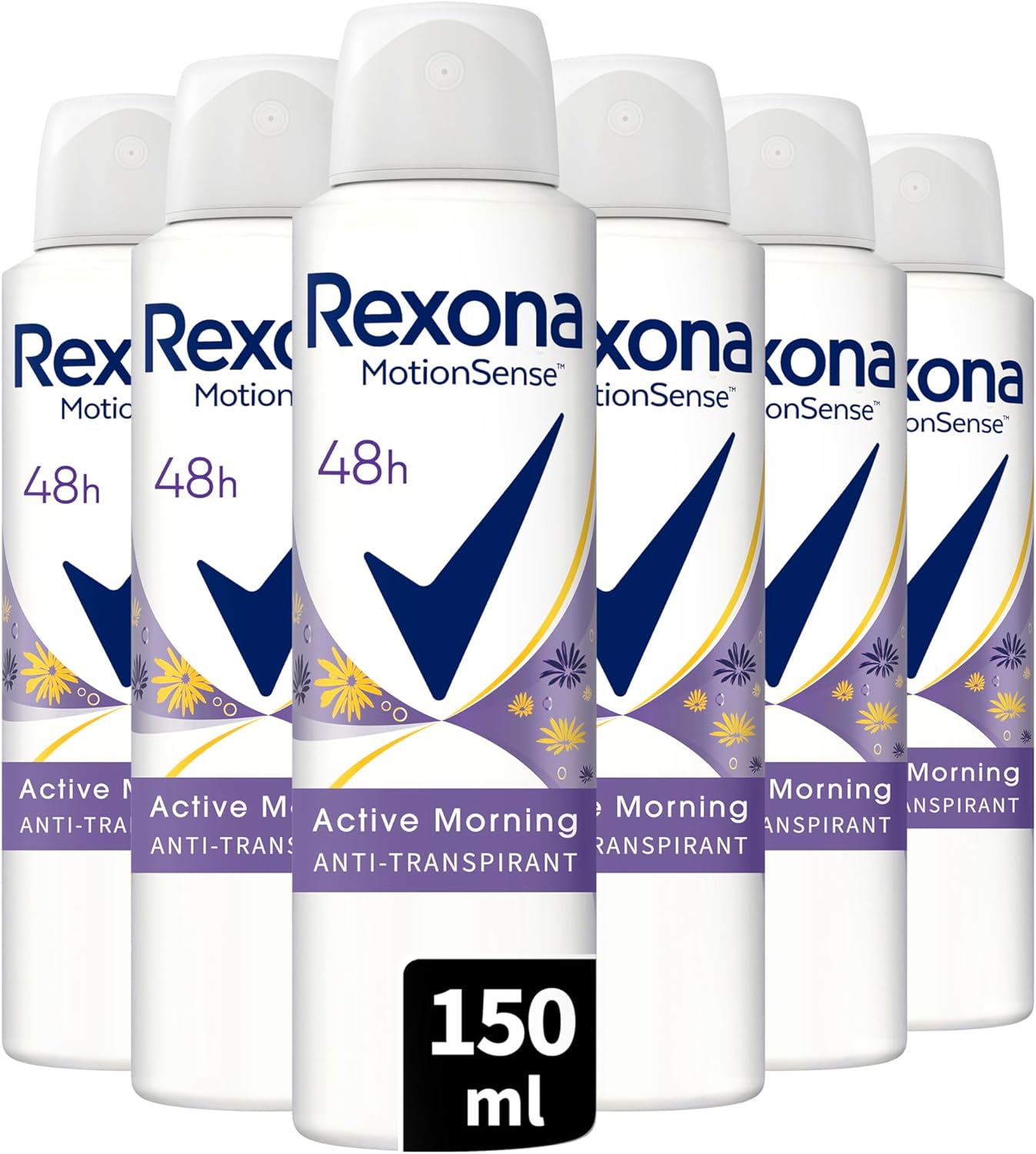 Bon plan beauté Amazon : Lot de 6 déodorants femme Rexona Active Morning à 14,94€, anti-transpirant sans alcool au parfum floral et fruité. Protection 48h, format spray 150 ml, fabrication écoresponsable. Offre idéale pour rester fraîche au quotidien sans se ruiner. Livraison rapide.